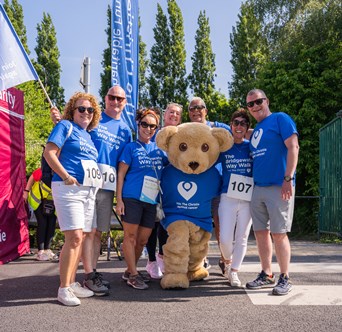 Christie Bear with walkers